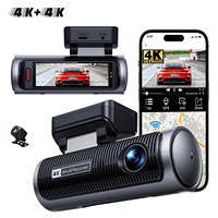 Nueva Cámara para Auto 4K+4K, Caja Negra para Auto, Cámara de Tablero Delantera y Trasera con Doble Lente, Wifi, GPS, DVR 4K