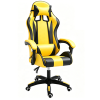 Chaise de bureau de style course automobile avec roulettes, couleur personnalisée, réglable en hauteur, dossier haut, inclinaison supérieure