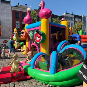 Brincolín Inflable Comercial con Temática de Animales de la Selva y Mono, con Soplador, para Alquiler en Fiestas y Eventos - Product Image 2