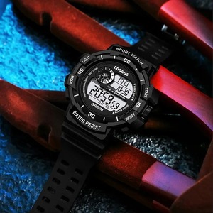 Antique Style Multifunctional LED Sports Wristwatch 30M Waterproof Cartoon Style Silicon Strap 40mm <b>Crystal</b> 22mm Hangzhou - Product Image 1