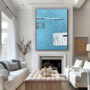 Art mural 3D contemporain, grande œuvre abstraite verticale, nature morte minimaliste, décoration créative sur toile, cadeau pour l'inauguration d'une maison - Product Image 5