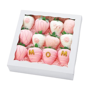 Scatola di Carta Personalizzata per Alimenti, Stampata in <span class=keywords><strong>Rosa</strong></span>, con Finestra Trasparente, per <span class=keywords><strong>Pasticceria</strong></span> e Confezioni di Dolci - Product Image 1