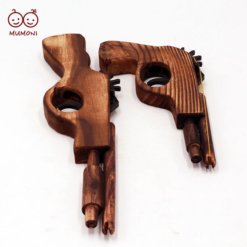Классический стиль, детский пистолет, двойной пистолет, забавные деревянные игрушки