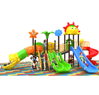 Jeu de toboggan en plastique Offre Spéciale pour maternelle Équipement de terrain de jeu extérieur commercial pour enfants