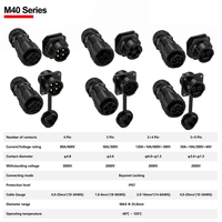 Connecteurs 50A+10A 300V+60V, fiche femelle et mâle, 3+9 P, étanches IP67, pour armoires de stockage d'énergie M40