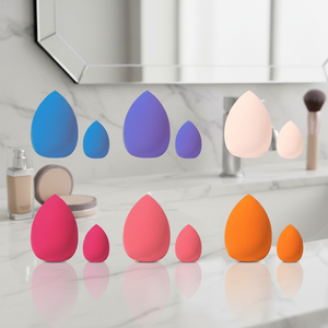 Nuevas Esponjas de Maquillaje Color <span class=keywords><strong>Beige</strong></span>, Bonitas y Suaves, en Forma de Rosa y Naranja, Paquete de 2, para Aplicaciones en Seco/Húmedo, para la Limpieza Diaria - Product Image 6