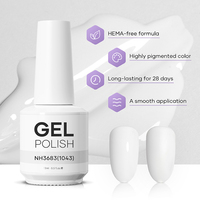 MissGel Hema Free Long Lasting Gel Polish Nail Ongle Professionnel Noir Blanc Couleur TPO Free Nail Gel Polish avec Private Label