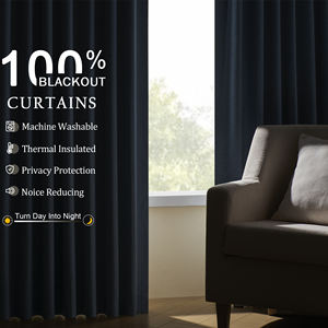 Rideaux occultants thermiques plissés modernes personnalisables de style coréen pour salon en mélange de lin - Product Image 3