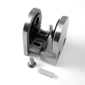 Système de mesure de crochet de 8 à 304 pouces Sku C110138-Heavy Duty acier inoxydable AISI 12.76 Satin Horizontal 45x62 pinces à verre - Product Image 3