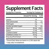 Amaz OEM Nutrition Équilibre Hormonal pour Femmes Gummies PMS Saveur Canneberge