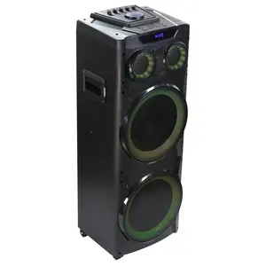 Party Speaker Dual 10 Inch Alta-fidelidad wooden Wireless BT DJ Karaoke Casero Para Equipo de Sonido Speaker 1000W