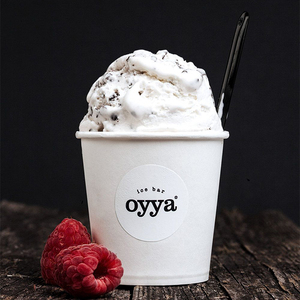 Phân hủy sinh học tùy chỉnh in lấy đi trẻ em kem Cốc Giấy dùng một lần màu đen trắng <span class=keywords><strong>30ml</strong></span> Mini Kem cốc giấy có nắp đậy - Product Image 3