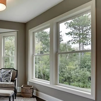 Ventanas Corredizas Simples de Aluminio Serie 83 con Vidrio Templado, Sello de Tira de Lana y Función de Inclinación para una Fácil Limpieza