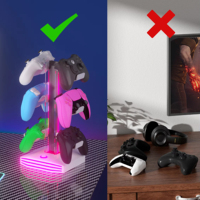 Honcam Équipement de jeu Décoration de la chambre Contrôleur d'installation de bureau Support pour casque d'écoute
