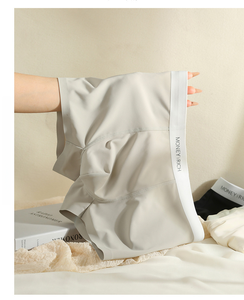 Boxer da Uomo Plus Size in Seta Ghiaccio ad Alta Elasticità, Senza Cuciture, Effetto Nudo, Traspiranti e Assorbenti - Product Image 6