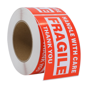 Tùy chỉnh bao bì nhãn màu Đỏ mong manh nhãn Sticker gói chuyển phát nhanh công văn cảnh báo mong manh nhãn vận chuyển - Product Image 5