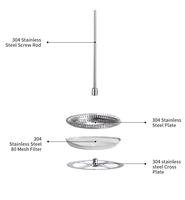 Cafetière manuelle en verre à extraction de précision, outils de brassage modernes pour salon de thé traditionnel, presse française, usine ODM