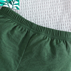 Ensemble de vêtements décontractés pour bébé garçon en deux pièces pour l'été, respirant, à manches courtes avec col et boutons imprimés dinosaures - Product Image 6