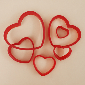 <span class=keywords><strong>Emporte</strong></span>-pièces en forme de cœur rouge pour la Saint-<span class=keywords><strong>Valentin</strong></span>, lot de 6 pièces pour la décoration de gâteaux et de fondant, outils de pâtisserie en plastique écologiques - Product Image 1