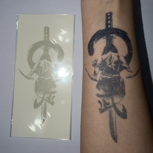 Custom Logo Semi Permanent Water Transfer <b>Tattoo</b> Stickers <b>Paper</b> Material 2 Weeks Face Body Art Designs - Product Image 3