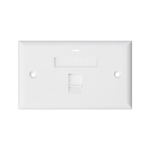 Single Port RJ45 Faceplate with Cover Network Accessories Ethernet LAN Keystone Inserts Telecom Parts ABS Plastic