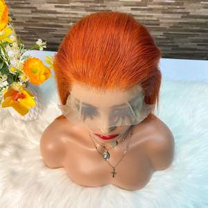 Peluca Bob Corta Lisa de Doble Trama al por Mayor, Cabello Humano 100% Virgen con Cutícula Alineada, Encaje Transparente 13x4, para Mujeres Negras - Product Image 5