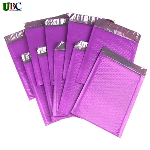 Mailers Shipping Envelopes Express Courier Bags Matte Poly Purple Bubble Mailer Padded Envelop For Package