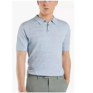 [Hazır] 1 adedi toptan yüksek kalite moda keten pamuk Golf Polo tişört artı boyutu erkekler örgü Polo gömlekler