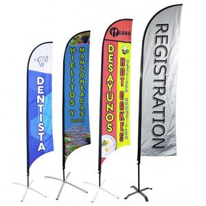 Banderas Personalizadas con Forma de Lágrima, Impresión por Sublimación, Bandera Promocional, Bandera de Pluma - Product Image 1