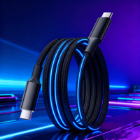 Harga grosir produsen pasokan langsung kawat pengisi daya magnetik 100W nilon tipe-c kabel pengisi daya cepat untuk ponsel