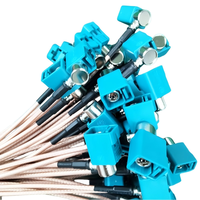Cable de Extensión de Antena Personalizado de 10 cm, Cable HF con Ángulo de 90 Grados, Conector Hembra y Macho Fakra Tipo Z H I, 0-3 GHz, para Uso en Telecomunicaciones