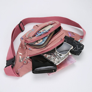 Women's Waist Bag Multiple Zipper Pockets Waterproof Macaron Colors For Everyday Use - Product Image 2