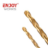 Foret HSS Cobalt ENJOYWORKS, foret long, finition ambrée, tige standard pour le perçage du métal
