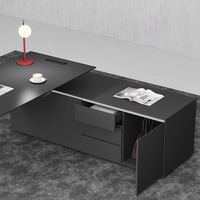 Tavoli da ufficio moderni ergonomici neri Sit To Stand elettrici regolabili in altezza Executive capo CEO Manager Desk