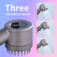 Pommeau de douche à main avec logo personnalisé OEM brosse de massage haute pression filtre PP réglable pour douche à eau à usage unique appartement