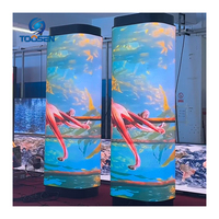 Pantalla LED Flexible P1.86 P2 P2.5 para Video Wall, 7680Hz, Tamaño Personalizable, Pantalla LED Curva de Alta Definición para Interiores, para Sala de Reuniones