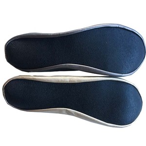 2023 gros Ballet pliable ballerines pliables plier jetable ballerine chaussures de <span class=keywords><strong>danse</strong></span> pour femmes salle de bal noir Pu chaussures - Product Image 6
