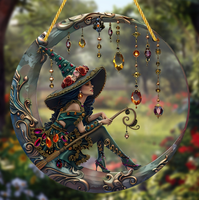Offre Spéciale clair de lune sorcière pendentif fenêtre décoration décor à la maison jardin naturel brut artisanat attrape-soleil