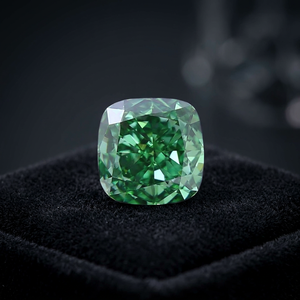 Green Lab Grown Loose Certified <b>Cushion</b> Cut IGI Certified Fancy Color VVS1/VS2 Clarity Diamond for Jewelry Making Custom - Product Image 3