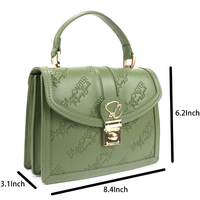 Sac à main en cuir PU pour femme avec lettres en relief, petit sac à poignée supérieure, fermeture dorée, sac bandoulière, livraison rapide depuis l'entrepôt outre-mer