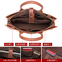 Sac à bandoulière en cuir Crazy Horse pleine fleur de haute qualité sac à main mallette pour ordinateur portable d'affaires pour hommes