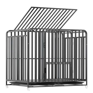 Gabbia per Cani Pieghevole su Ruote in Acciaio Inossidabile Resistente per Esterni, Personalizzabile e Regolabile, a Basso Prezzo - Product Image 6