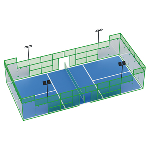 Venta de Fábrica, Nueva Pista de Pádel Deportiva para Exteriores, Cristal de 12 mm, 10*20 m, Pista de Pádel Panorámica - Product Image 3