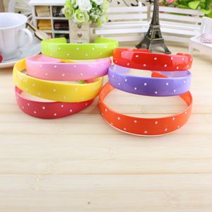 Diademas de plástico para niños, colores mezclados, lunares, accesorios casuales para el cabello para niños - Product Image 1