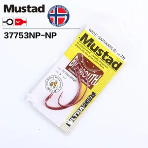 Mustad Norvegia Origine Larga G Ap Kahle Jig Gancio Esche Aringhe Storione, Ami da Pesca, 6-7/0 #, 37753NP-NP