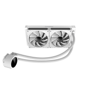 Refroidisseur liquide pour ordinateur GAMEMAX IceBurg240 Digital WH, personnalisable en usine, avec dissipateur thermique en cuivre contrôlé par PWM, Intel 120 mm