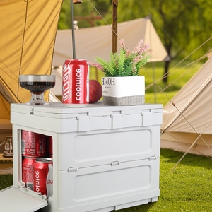 Home Car <b>Camping</b> Multifunctional Plastic Folding Box Portable <b>Storage</b> Bin <b>Boxes</b> Outdoor <b>Storage</b> Box - Product Image 2