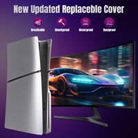 Hautbezug für PS5 Slim Zubehör harte Kunststoff-Faceplate-Schale wasserdichte Schutzhülle ausschließlich für PS5 Slim Disc Edition