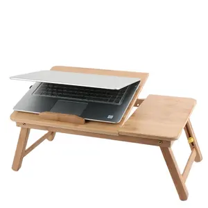 Tavolo per Laptop in bambù pieghevole per Computer Lap Desk supporto per Notebook supporto per Tablet PC pieghevole scrivania per Laptop in bambù per letto