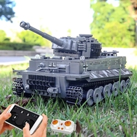 Kalıp kral 20014 eğitici oyuncaklar MOC kaplan tankı modeli yapı taşları tuğla çocuklar için doğum günü hediyeleri